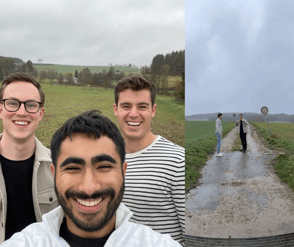 Het zaken-trio tijdens een strategisch weekend in Duitsland om de plannen van 2023 uit te werken.