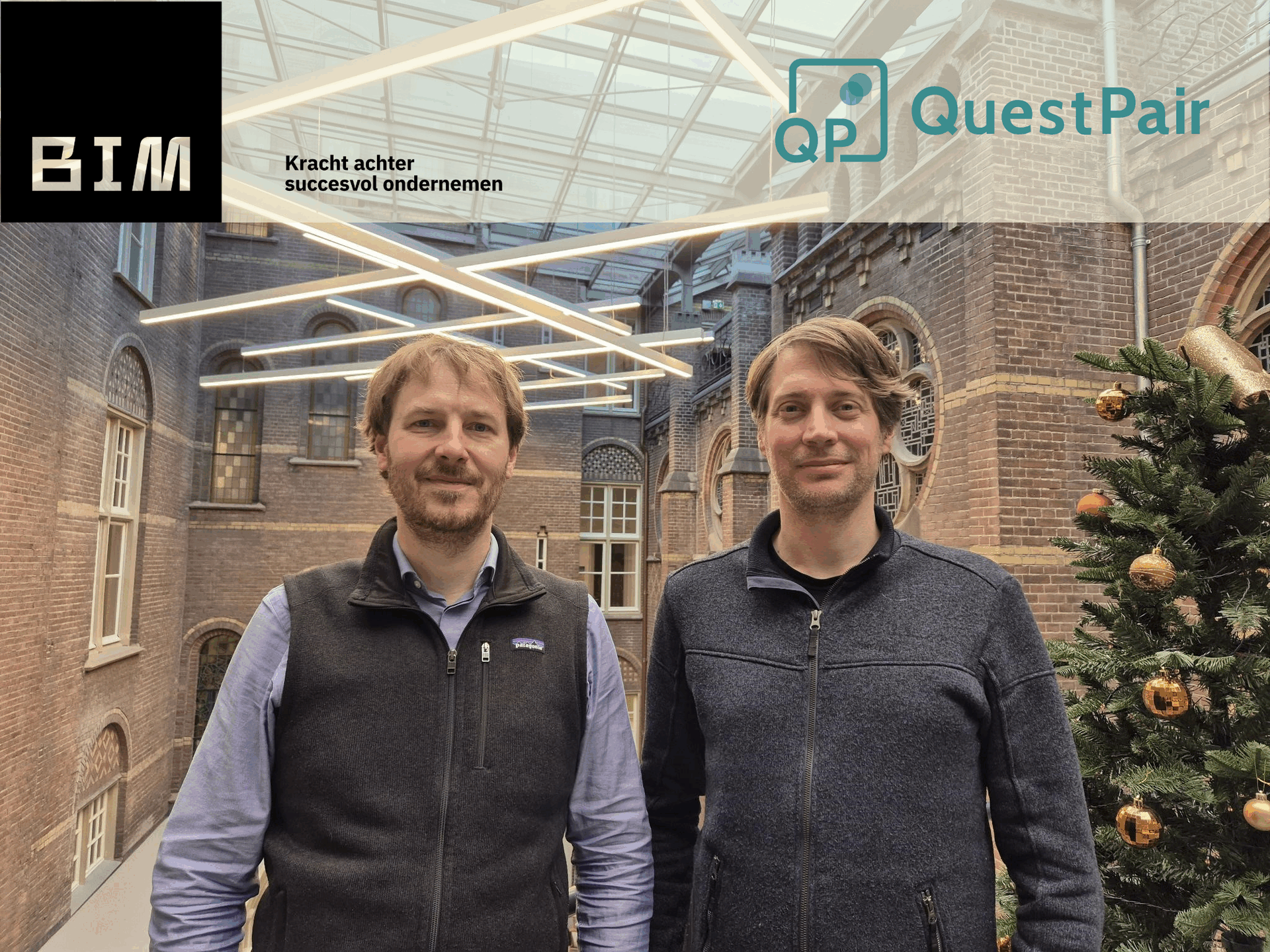 Jesse Vullinghs (Dimpr) en Chantal van den Wassenberg (BIM)